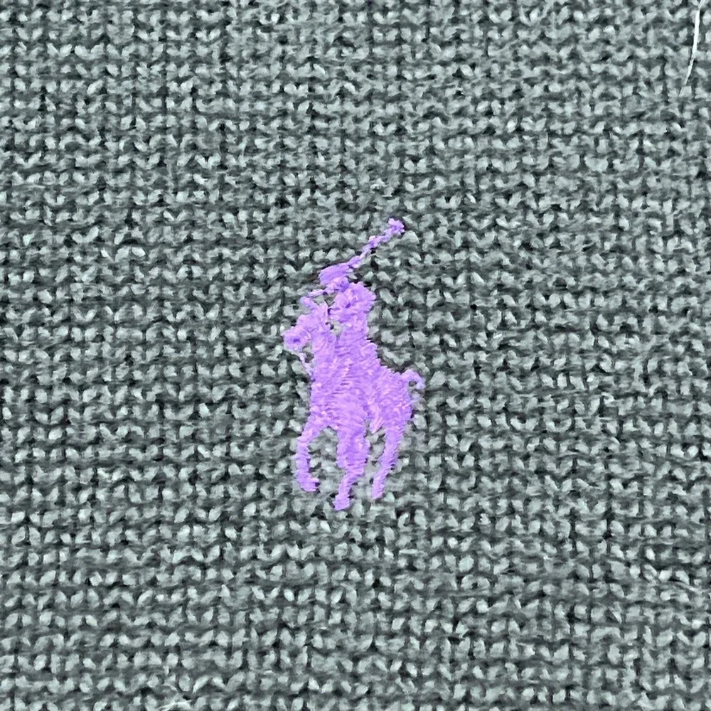 Polo Ralph Lauren 1/4 Zip Sweater Men's Large Black Cotton Knit Mock Neck Pony